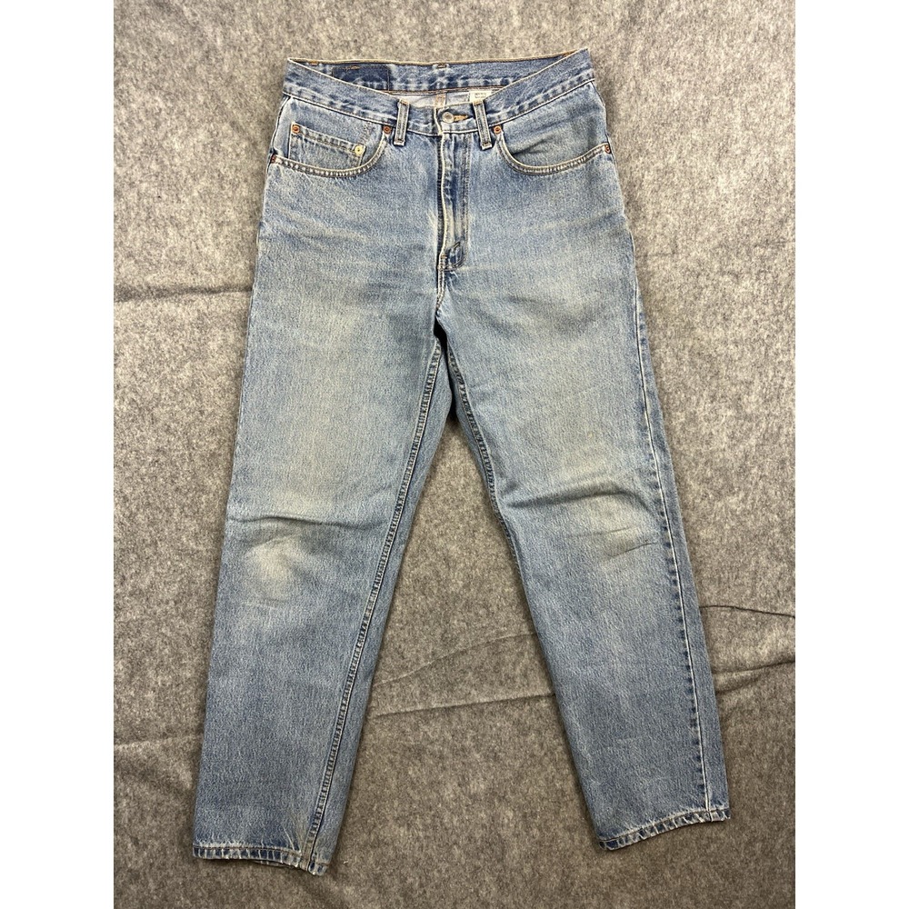 Vintage Levi's 550 Relaxed Fit Jeans Men 32x32 Light Wash Y2K Denim Tapered Blue